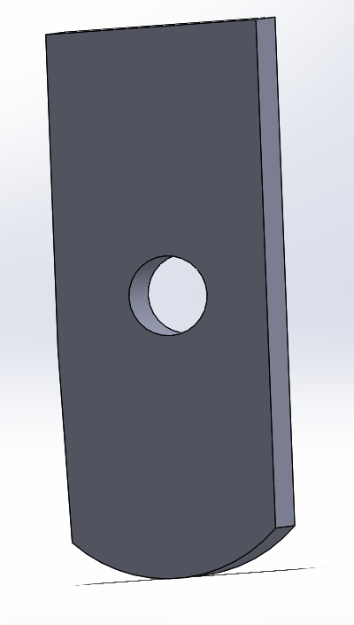 Block with Hole SolidWorks